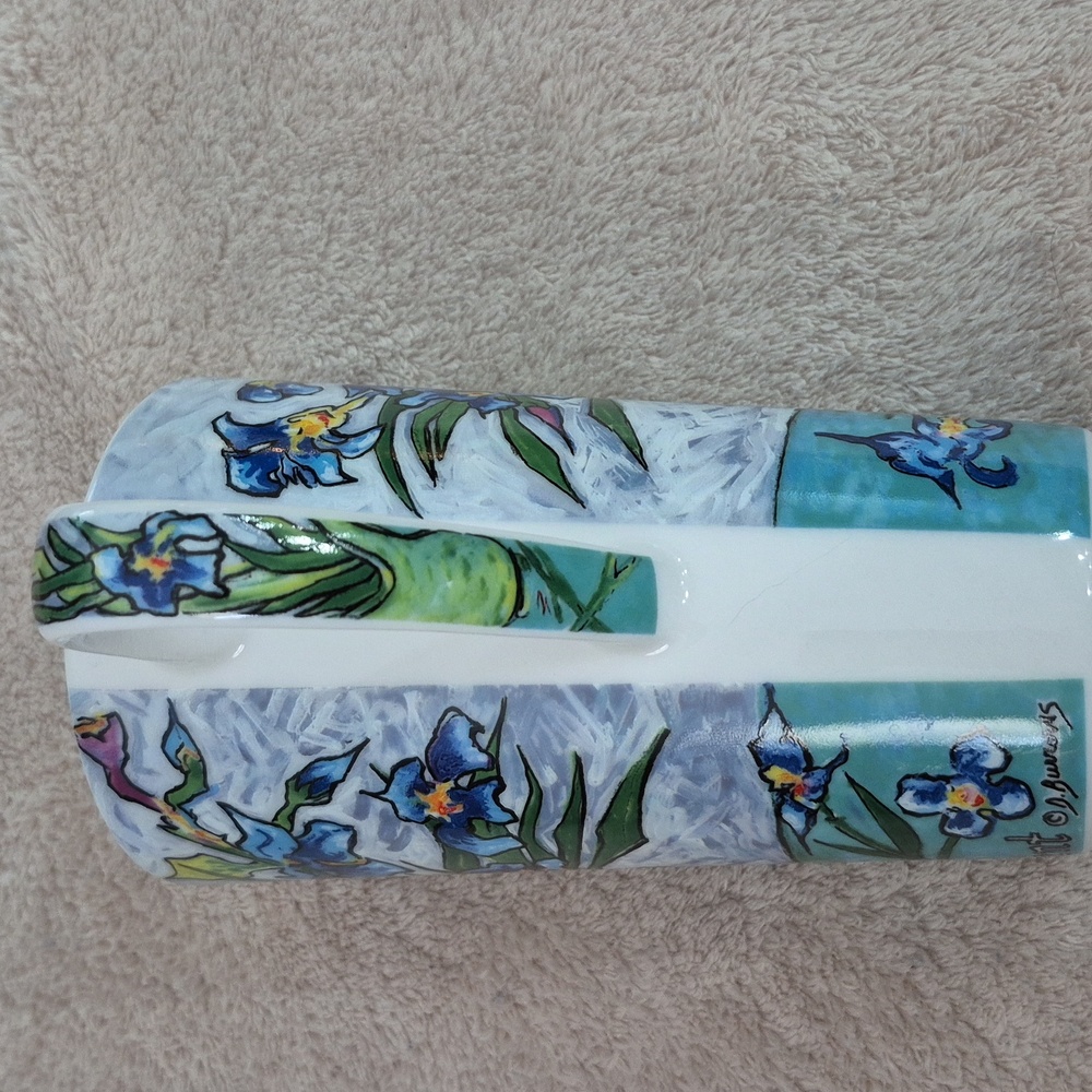 Chaleur Master Collection Vincent Van Gogh Irises Travel Mug By D. Burrows. EUC - Picture 3 of 7